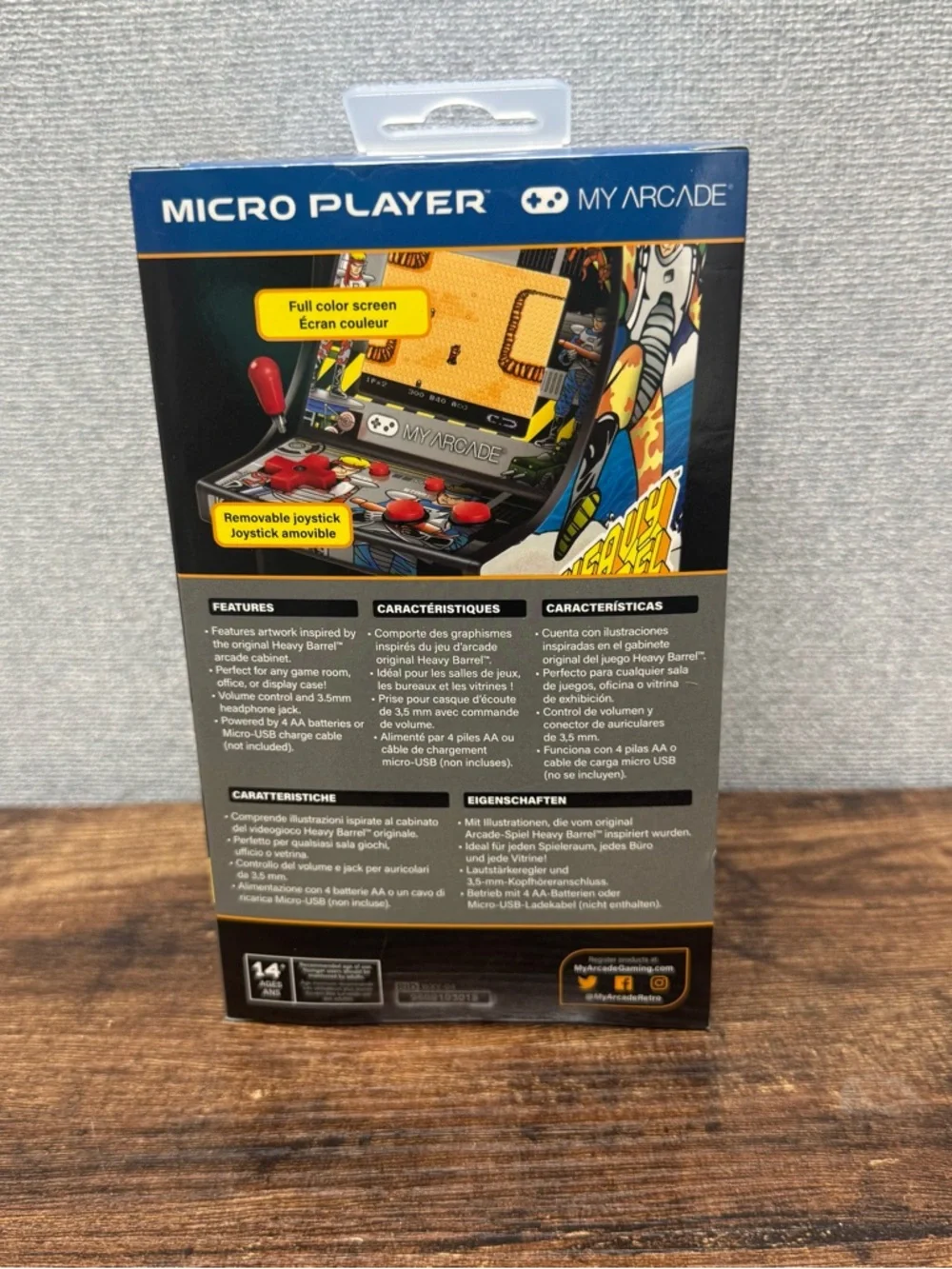 Arcade Micro Player - Blue Box with Red Controls - Picture 5 of 7